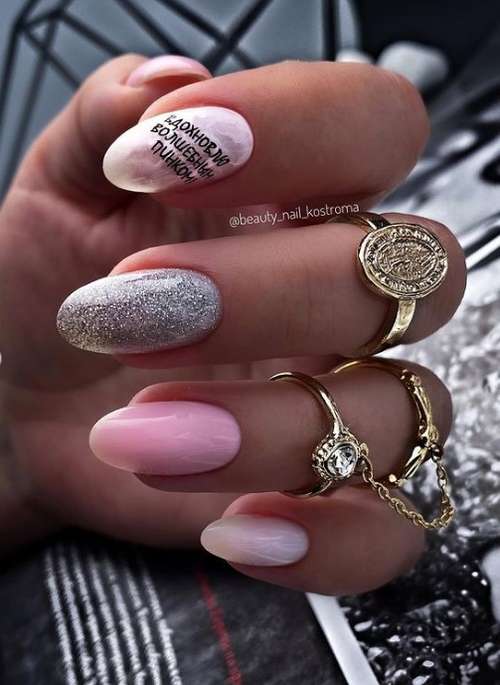Différents ongles avec décor