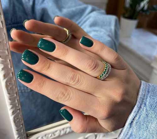Idées de manucure vert foncé, design, photo