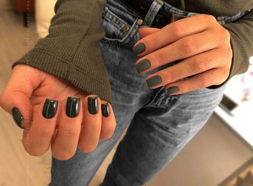 Manucure vert foncé 2025-2026: idées, design, photos