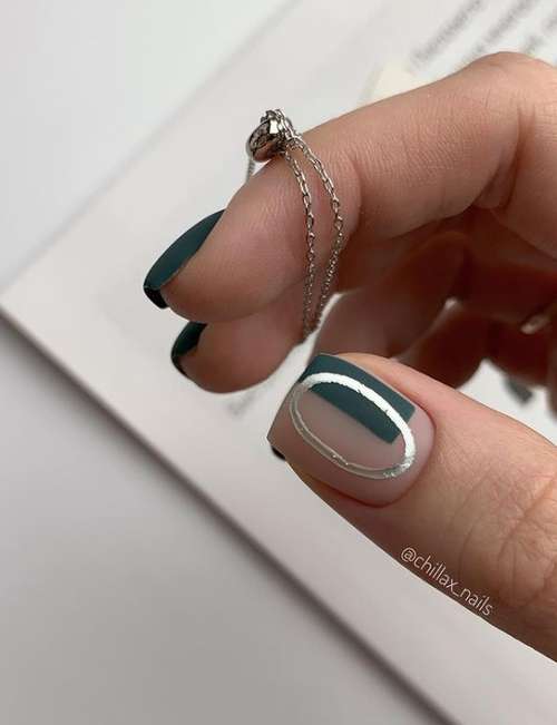 Manucure vert foncé 2025-2026: idées, design, photos