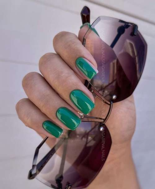 Manucure vert foncé 2025-2026: idées, design, photos
