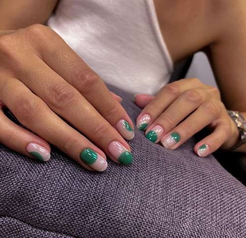 Manucure vert foncé 2025-2026: idées, design, photos