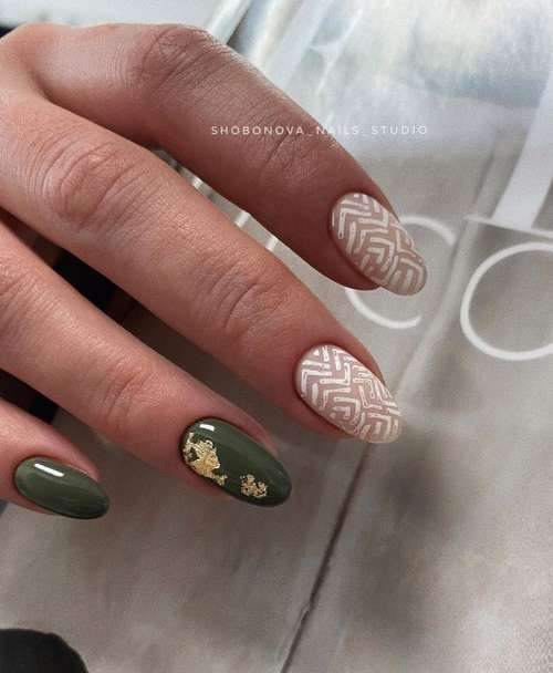 Manucure vert foncé 2025-2026: idées, design, photos