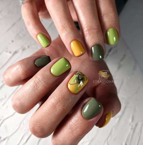 Manucure vert foncé 2025-2026: idées, design, photos