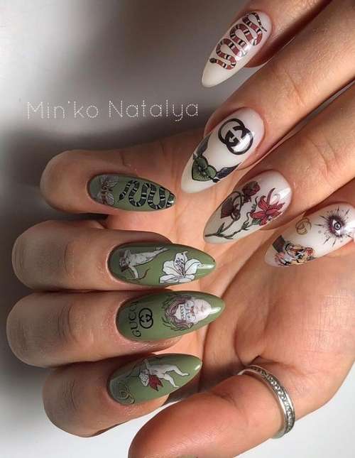 Manucure vert foncé 2025-2026: idées, design, photos