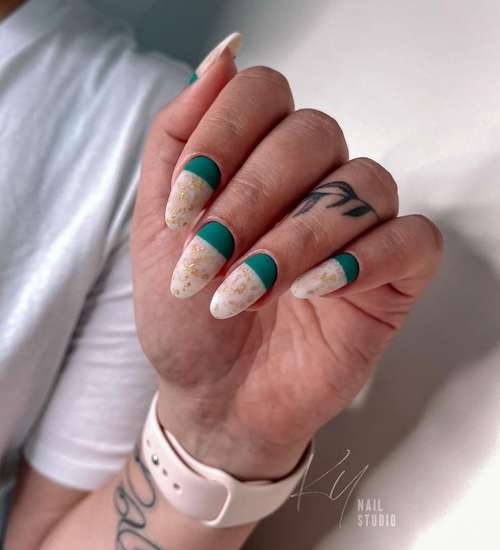 Manucure vert foncé 2025-2026: idées, design, photos