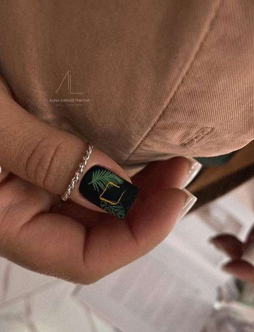 Manucure noir et or 2025-2026: nouvelles photos design