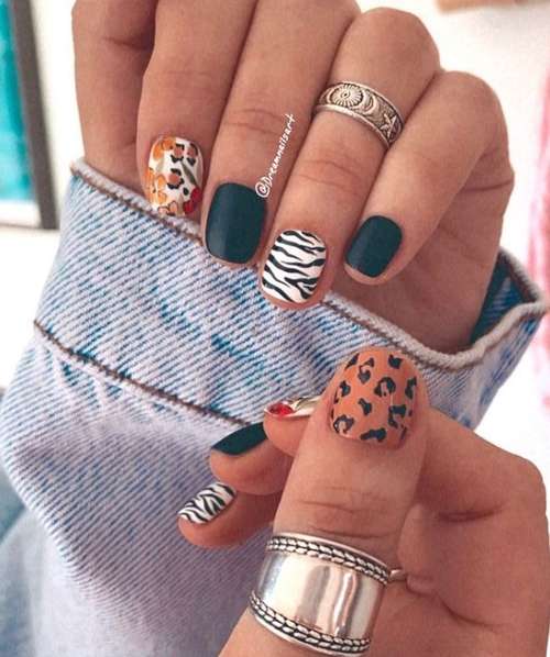 Manucure ultra tendance avec imprimé animal : nouveautés 2026, photos