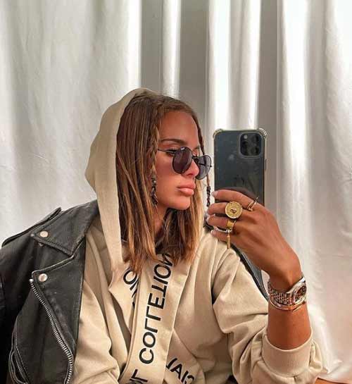 Coiffures à la mode pour les filles aux cheveux mi-longs