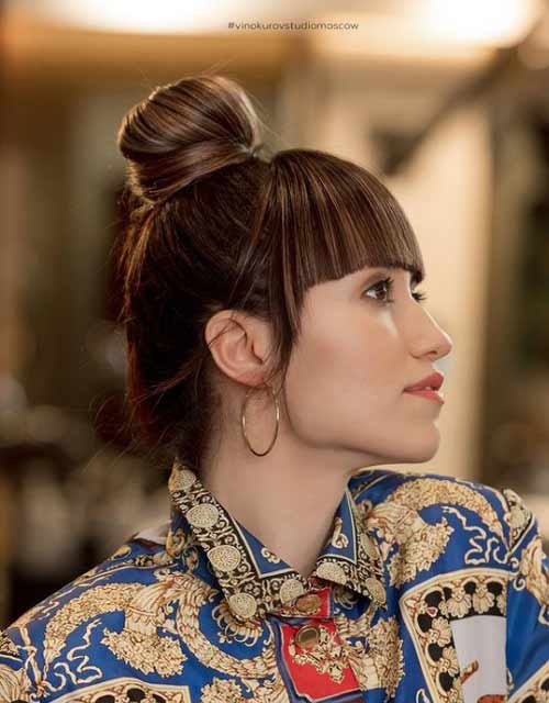 Chignon coiffures tendance