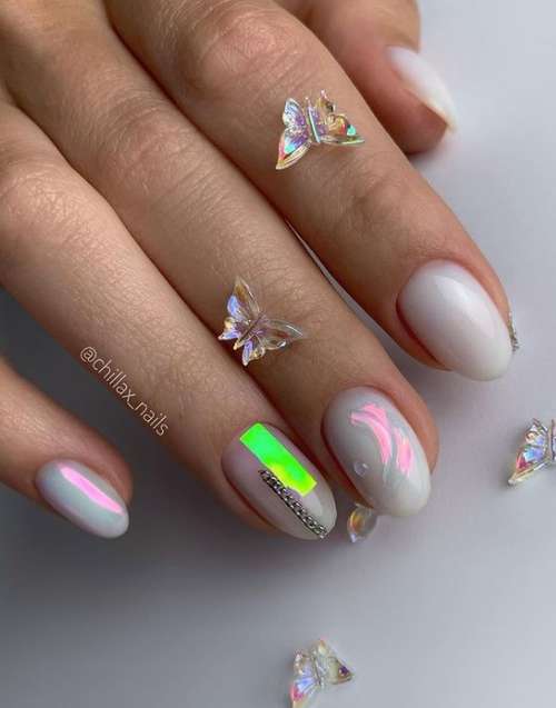 Bases de camouflage colorées: nouvelle manucure 2026, photo