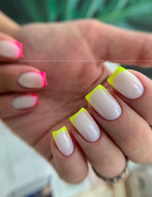 Bases de camouflage colorées: nouvelle manucure 2026, photo