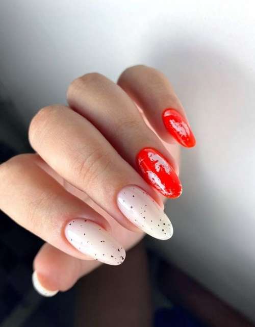 Rouge avec feuille mate