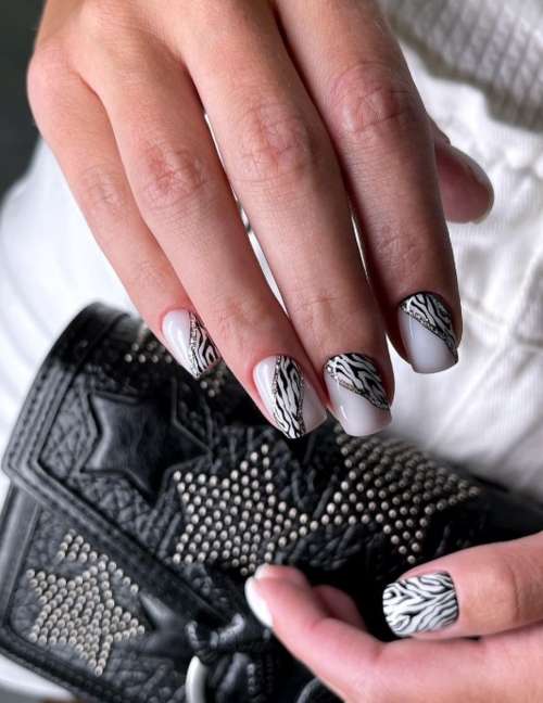 Manucure Zebra 2026: photo, nouveaux designs spectaculaires