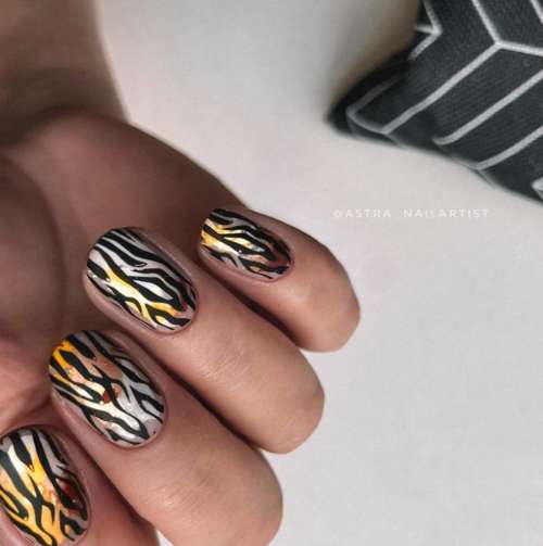 Manucure Zebra 2026: photo, nouveau design spectaculaire
