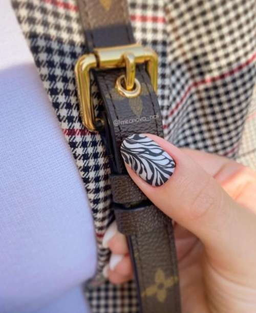 Manucure Zebra 2026: photo, nouveau design spectaculaire