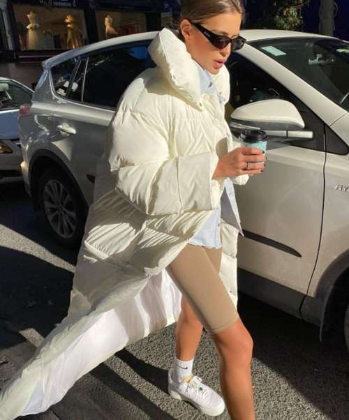 Doudoune blanche à la mode