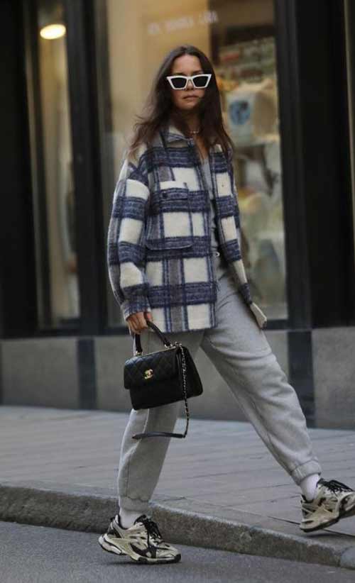 Chemise oversize à carreaux