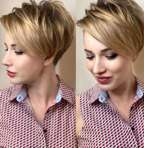 Coupe de cheveux Pixie bob: photos de coupes de cheveux de tous les côtés