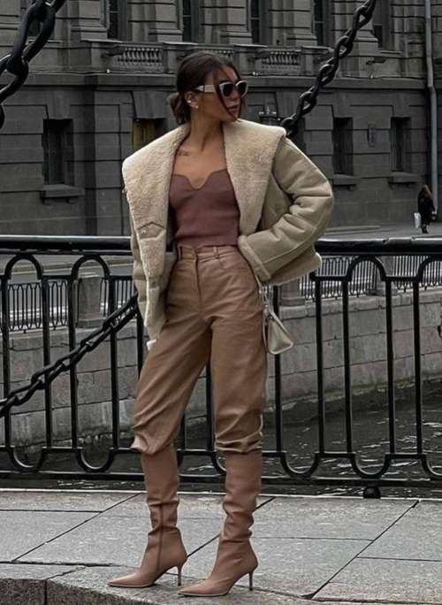 Manteaux en peau de mouton à la mode 2026: looks d'hiver pour femmes, tendances, modèles