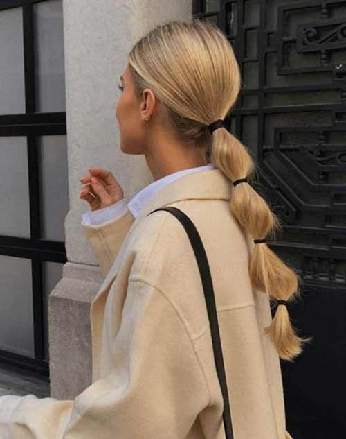 Coiffure avec petits élastiques