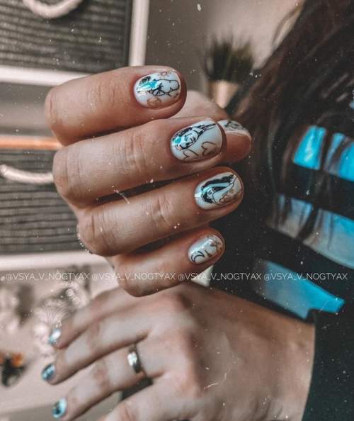 Manucure blanche pour ongles courts: nouveau design 2026, photo