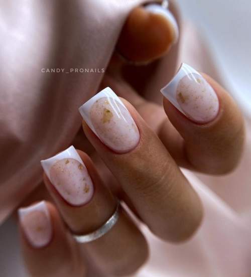 Manucure blanche pour ongles courts: nouveau design 2026, photo