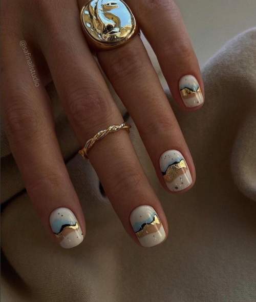 Manucure blanche pour ongles courts: nouveau design 2026, photo