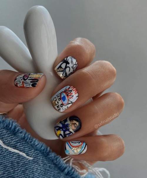 Manucure blanche pour ongles courts: nouveau design 2026, photo