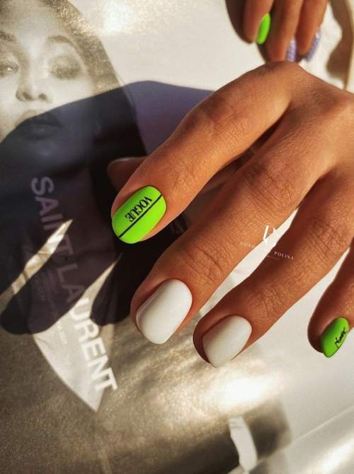 Manucure blanche pour ongles courts: nouveau design 2026, photo