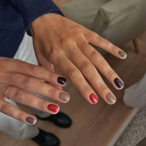 Ongles courts manucure à la mode