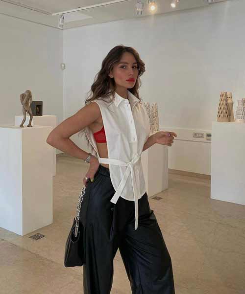 Devant de chemise blanche