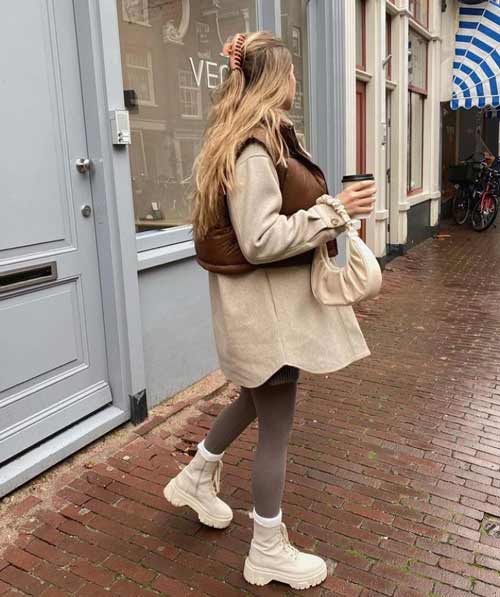 Gilet court bouffant