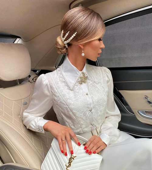 Coiffure avec accessoire