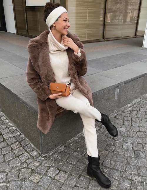 Manteau éco-fourrure 2026 : tendances, couleurs, mannequins, photos