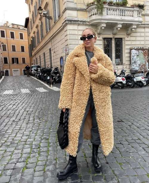 Manteau éco-fourrure 2026 : tendances, couleurs, mannequins, photos