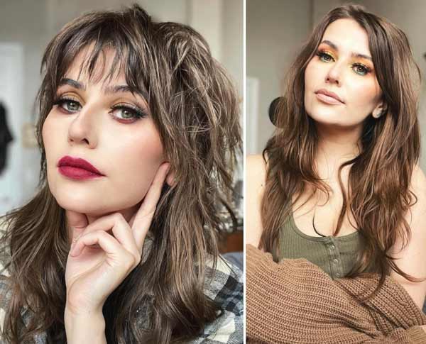 Coupe de cheveux pour femme maillet cheveux longs